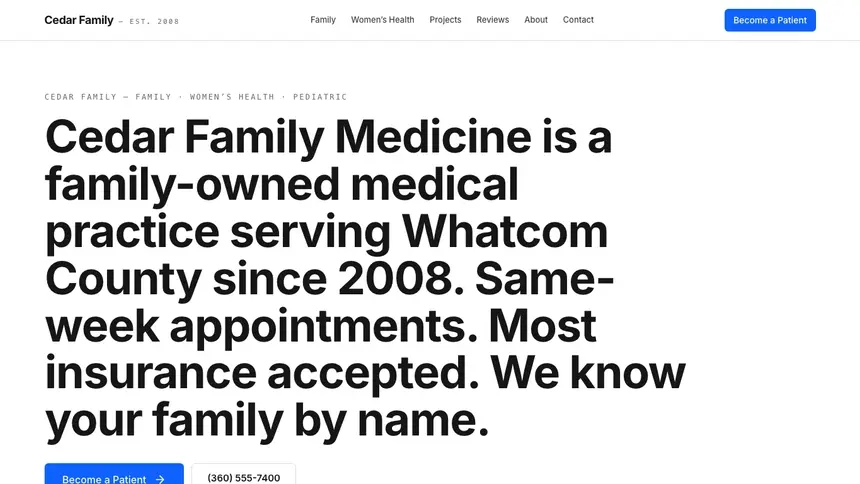 Family Medicine Enterprise Classic demo website thumbnail