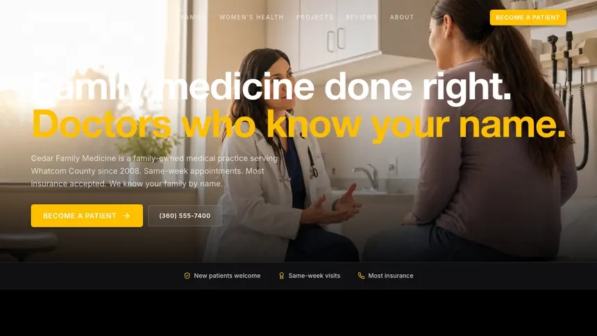 Family Medicine High Impact demo website thumbnail