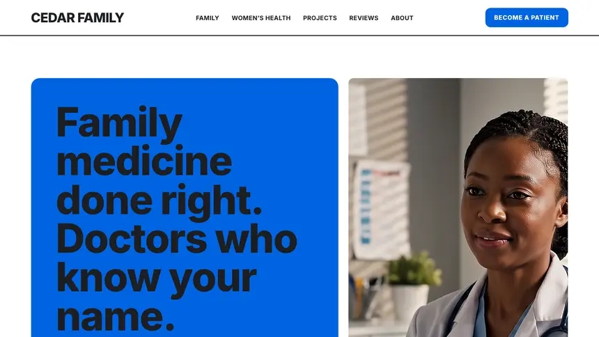 Family Medicine Open Social demo website thumbnail