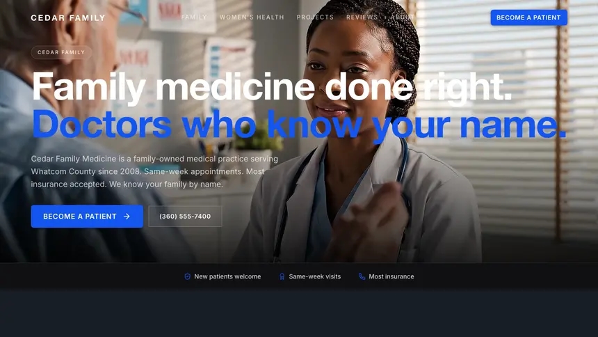Family Medicine Compact Modern demo website thumbnail