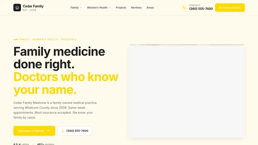 Family Medicine Refined Tech demo website thumbnail
