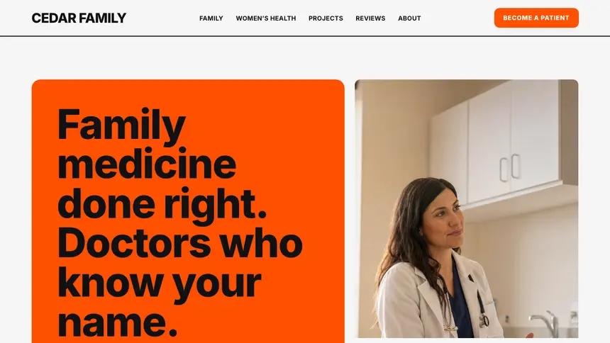 Family Medicine Bold Motion demo website thumbnail