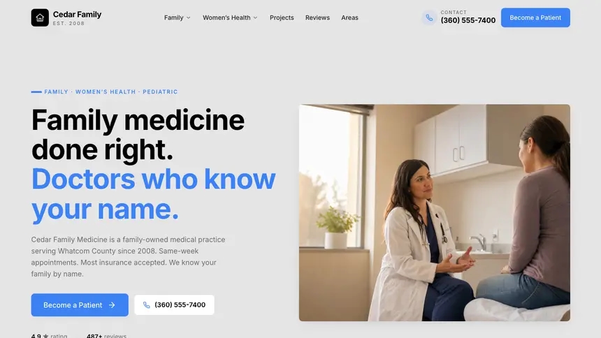 Family Medicine Friendly Minimal demo website thumbnail