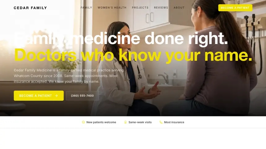 Family Medicine Modern European demo website thumbnail