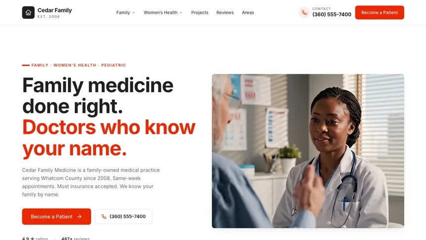 Family Medicine Technical Clean demo website thumbnail