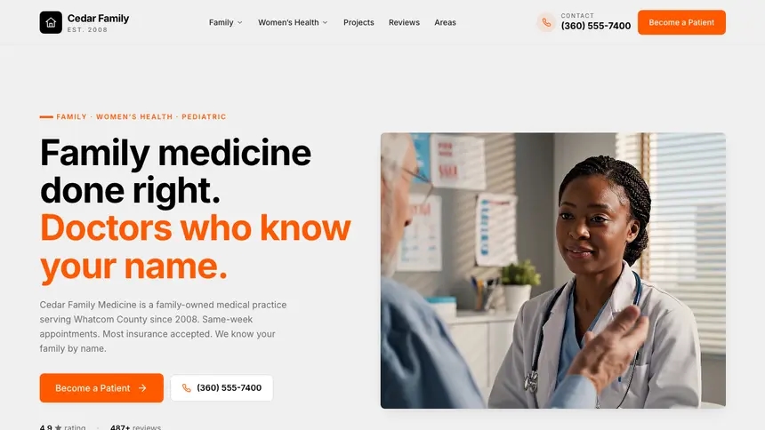 Family Medicine Minimal Mail demo website thumbnail