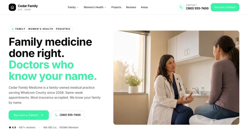Family Medicine Commerce Ready demo website thumbnail