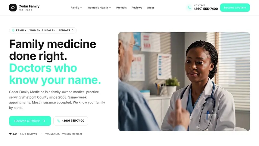 Family Medicine Editorial Media demo website thumbnail