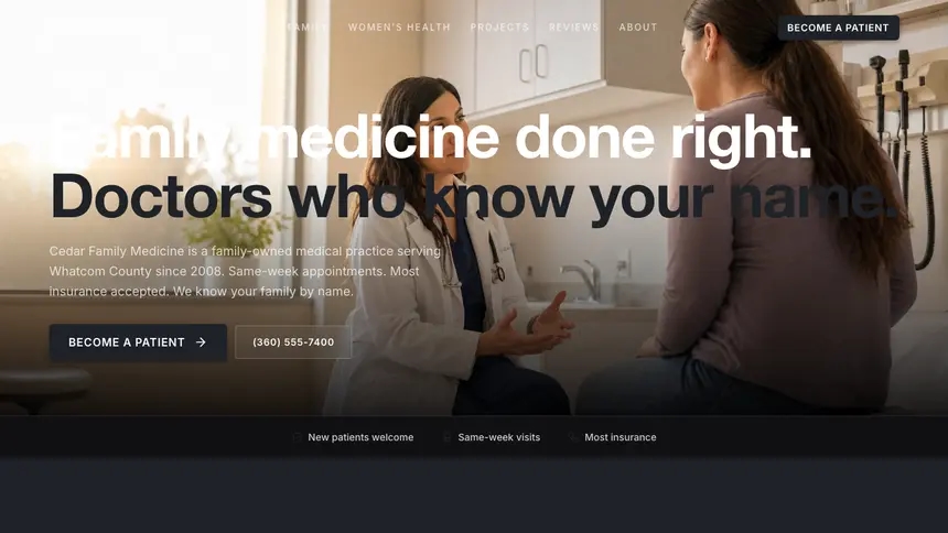 Family Medicine Stark Minimal demo website thumbnail