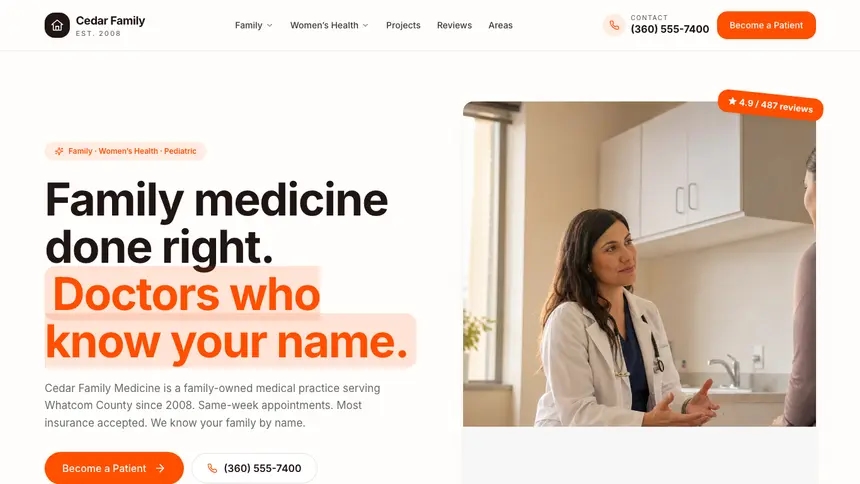 Family Medicine Connected Workflow demo website thumbnail