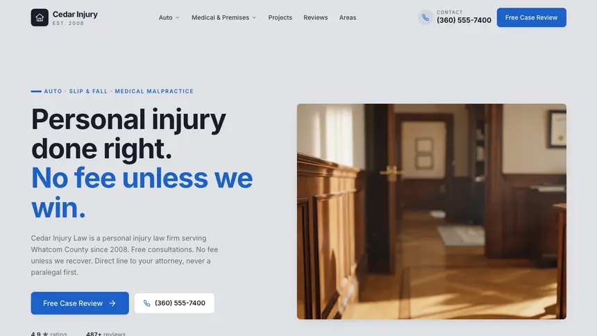 Personal Injury Structured Grid demo website thumbnail