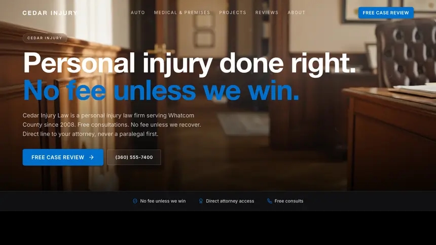 Personal Injury Luxury Statement demo website thumbnail
