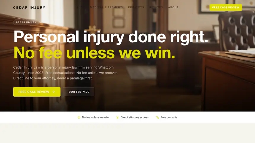 Personal Injury Soft Editorial demo website thumbnail
