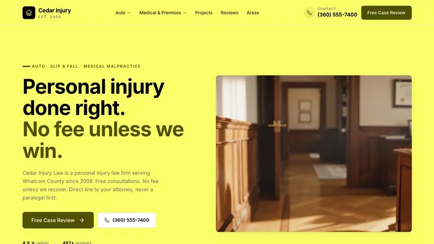Personal Injury Data Clarity demo website thumbnail