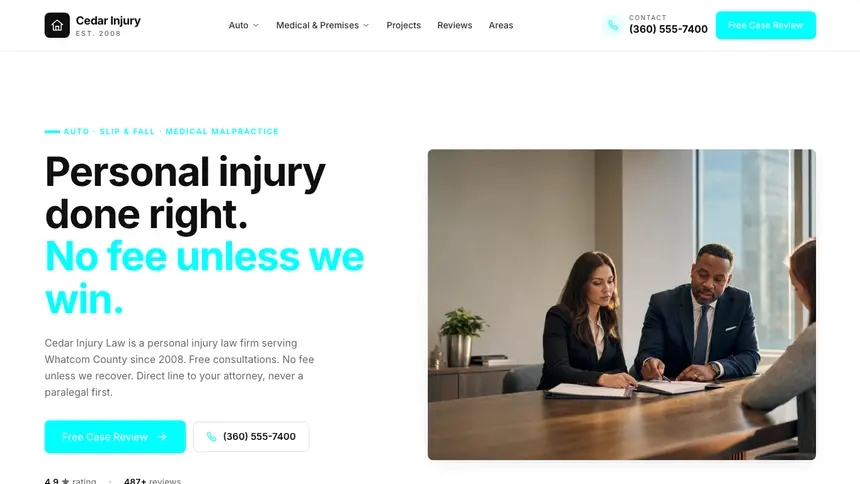 Personal Injury Modular Clean demo website thumbnail