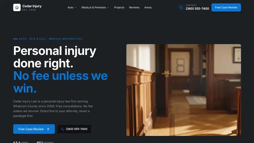 Personal Injury Friendly App demo website thumbnail
