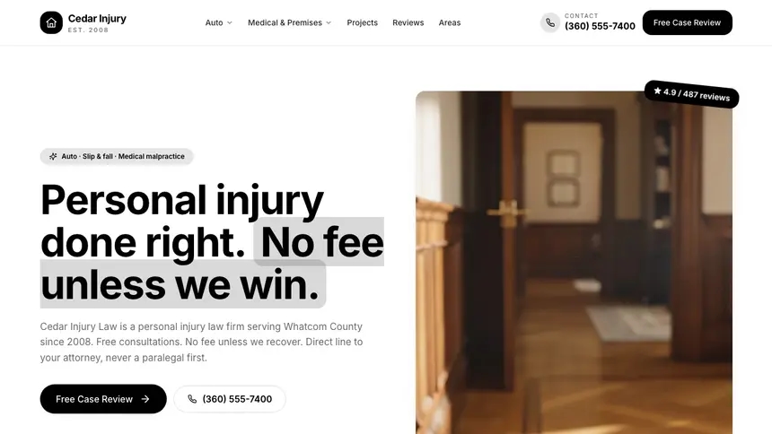 Personal Injury Playful Creative demo website thumbnail