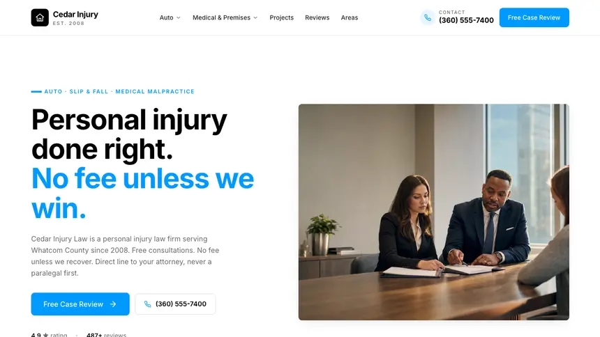 Personal Injury Motion Forward demo website thumbnail