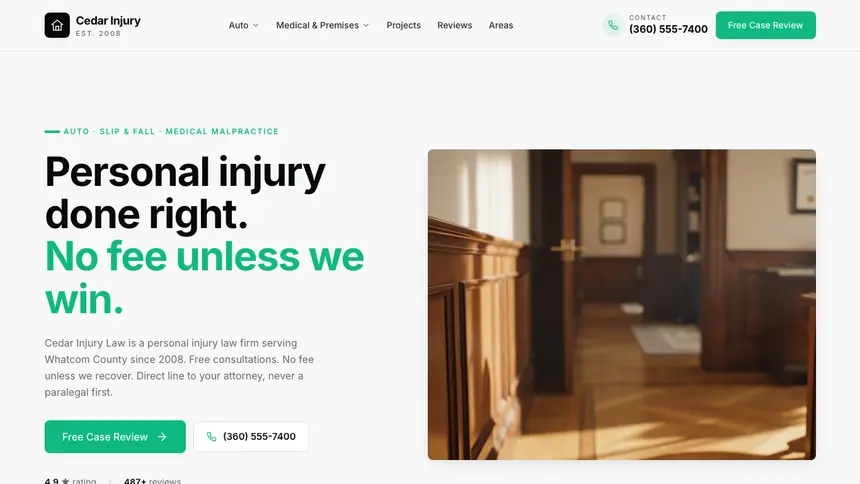 Personal Injury Sleek Minimal demo website thumbnail