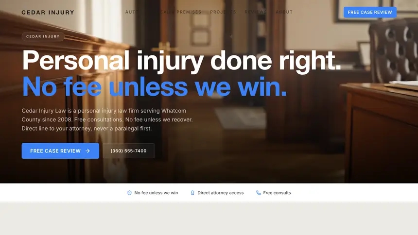 Personal Injury Soft Inviting demo website thumbnail