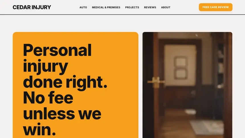 Personal Injury Confident Brand demo website thumbnail
