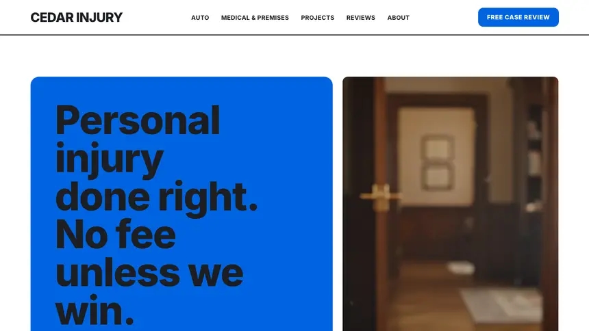 Personal Injury Open Social demo website thumbnail