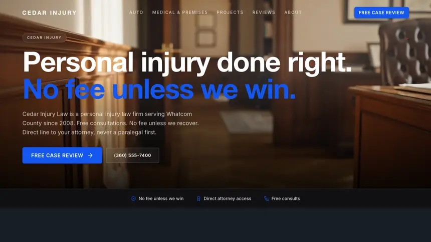 Personal Injury Compact Modern demo website thumbnail