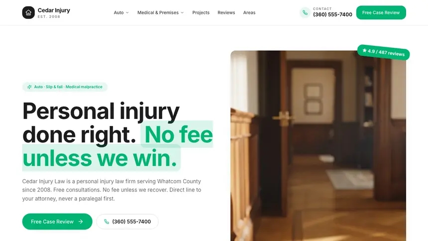 Personal Injury Open Canvas demo website thumbnail