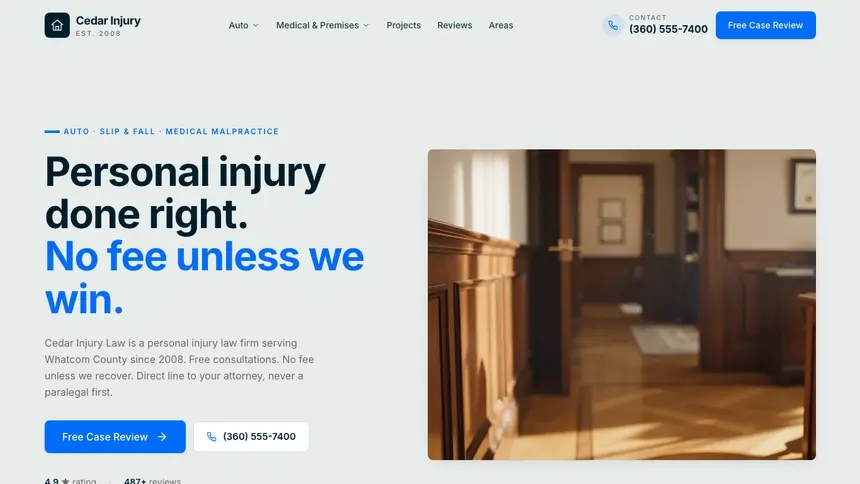 Personal Injury Fresh Green demo website thumbnail