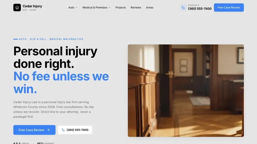 Personal Injury Friendly Minimal demo website thumbnail