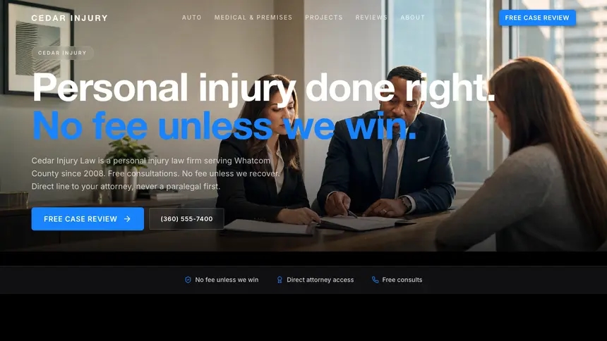 Personal Injury Dynamic Bold demo website thumbnail