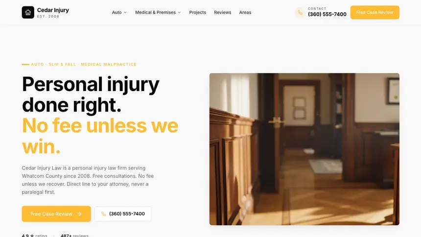 Personal Injury Crisp Utility demo website thumbnail