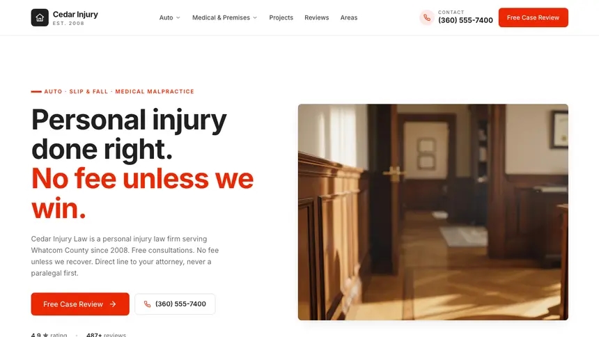 Personal Injury Technical Clean demo website thumbnail