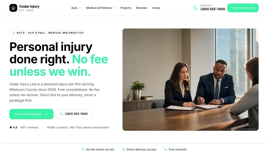 Personal Injury Commerce Ready demo website thumbnail