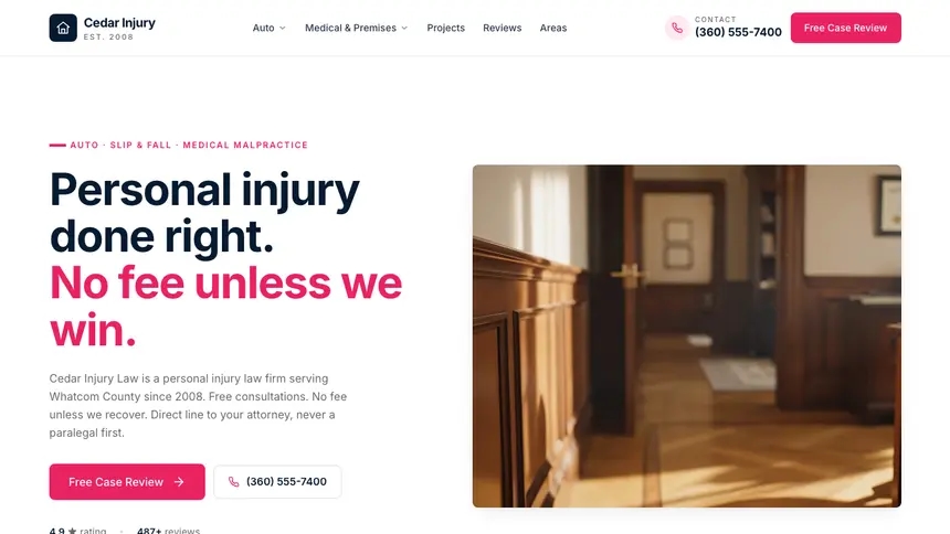Personal Injury Polished Gradient demo website thumbnail