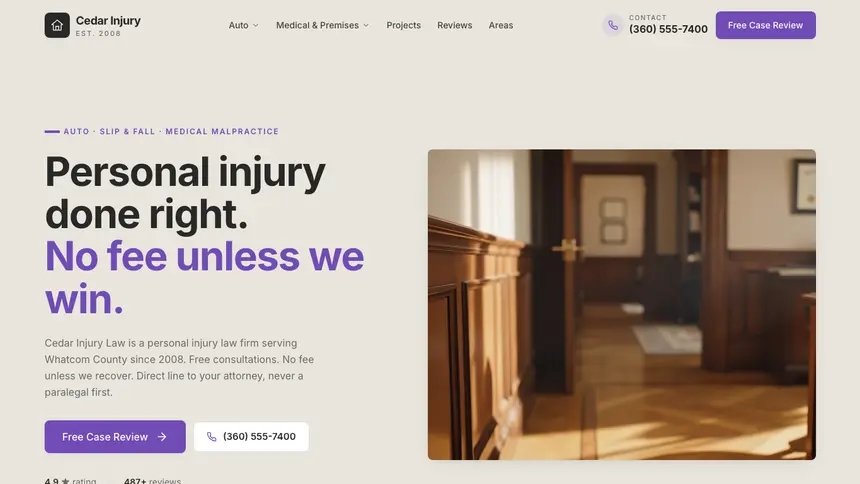 Personal Injury Sleek Premium demo website thumbnail