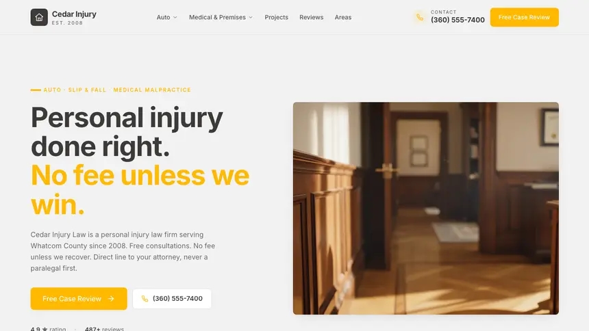 Personal Injury Energetic Tech demo website thumbnail