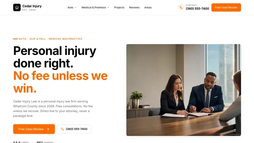 Personal Injury Designer Flexible demo website thumbnail