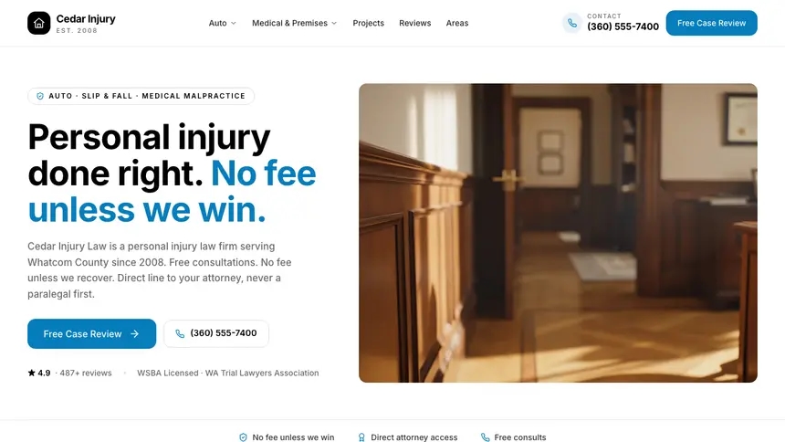 Personal Injury Editorial Bold demo website thumbnail