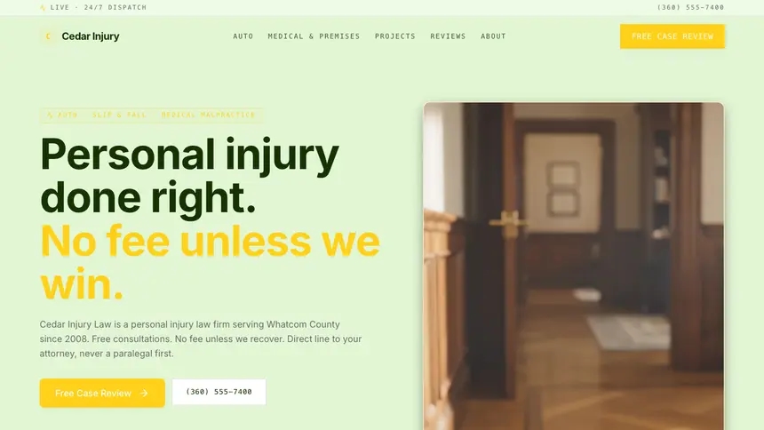 Personal Injury Bright Finance demo website thumbnail