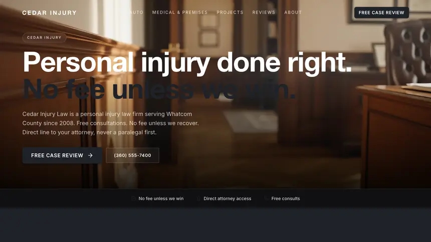 Personal Injury Stark Minimal demo website thumbnail