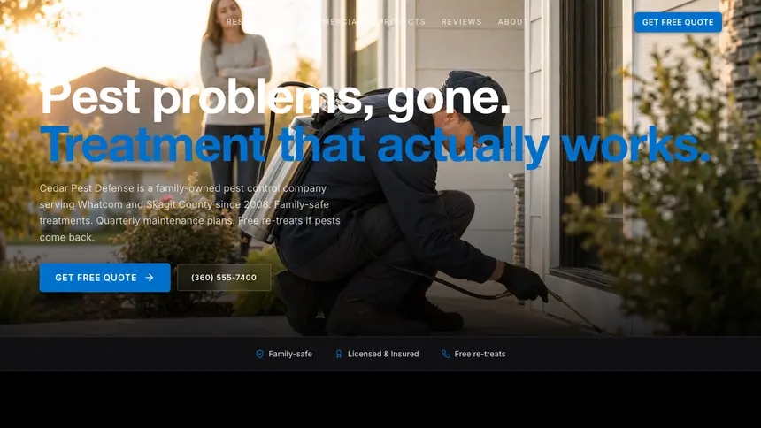 Pest Control Luxury Statement demo website thumbnail