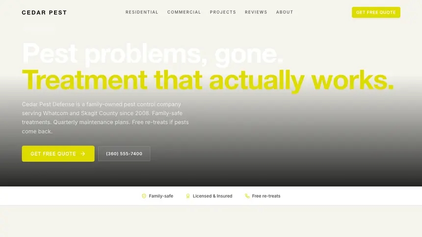 Pest Control Soft Editorial demo website thumbnail