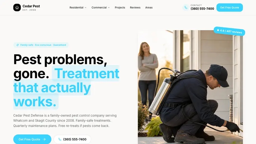 Pest Control Crafted Neutral demo website thumbnail
