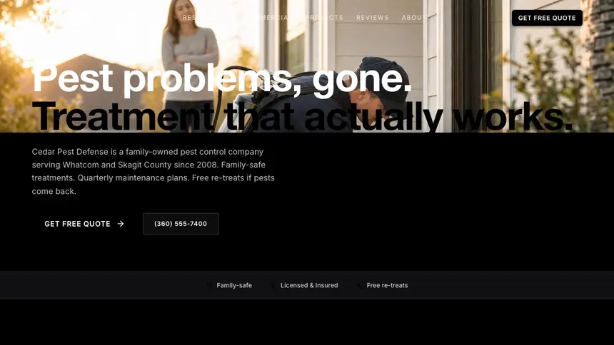 Pest Control Expressive Modern demo website thumbnail