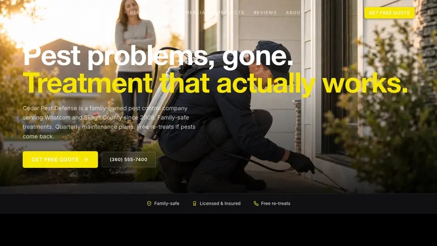 Pest Control Bold Performance demo website thumbnail