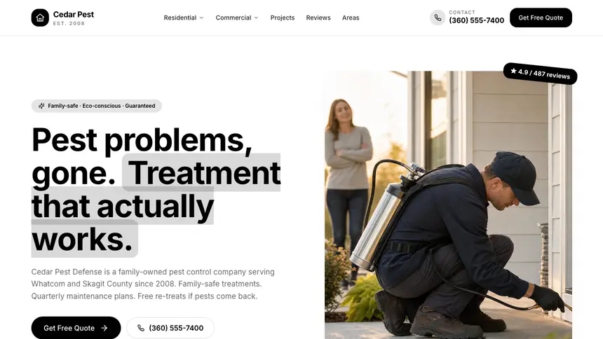 Pest Control Playful Creative demo website thumbnail