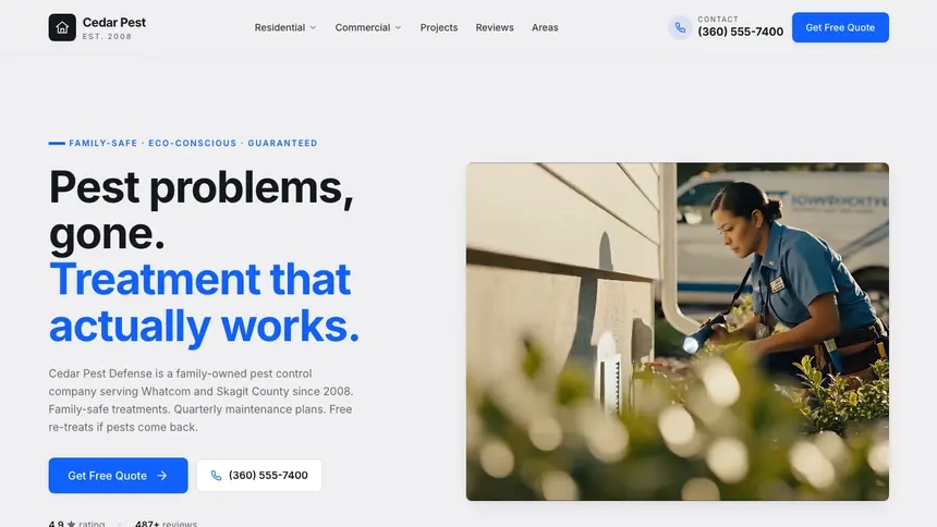 Pest Control Technical Trust demo website thumbnail