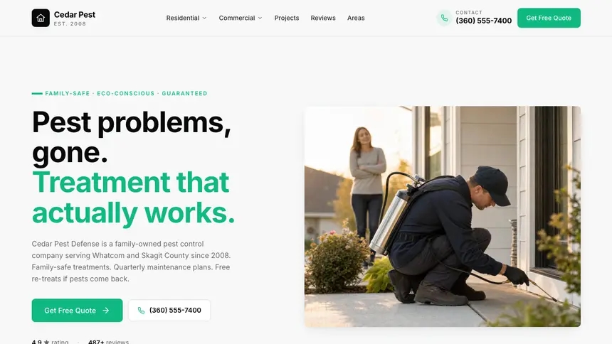 Pest Control Sleek Minimal demo website thumbnail