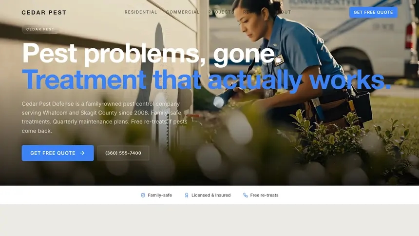 Pest Control Soft Inviting demo website thumbnail